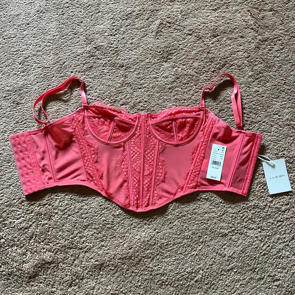 Coral PacSun bustier top
